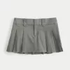 Low-Rise Pleated Poplin Mini Skort,Low-Rise Pleated Poplin Mini Skort