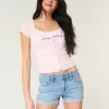 Low-Rise Ripped Light Wash Denim Shortie Shorts,Low-Rise Ripped Light Wash Denim Shortie Shorts