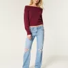Low-Rise Ripped Medium Wash Relaxed Straight Jeans,Low-Rise Ripped Medium Wash Relaxed Straight Jeans