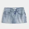 Low-Rise Star Embroidered Denim Mini Skort,Low-Rise Star Embroidered Denim Mini Skort