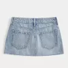 Low-Rise Star Embroidered Denim Mini Skort,Low-Rise Star Embroidered Denim Mini Skort