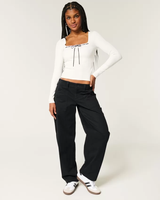 Low-Rise Tapered Baggy Carpenter Pants,Low-Rise Tapered Baggy Carpenter Pants