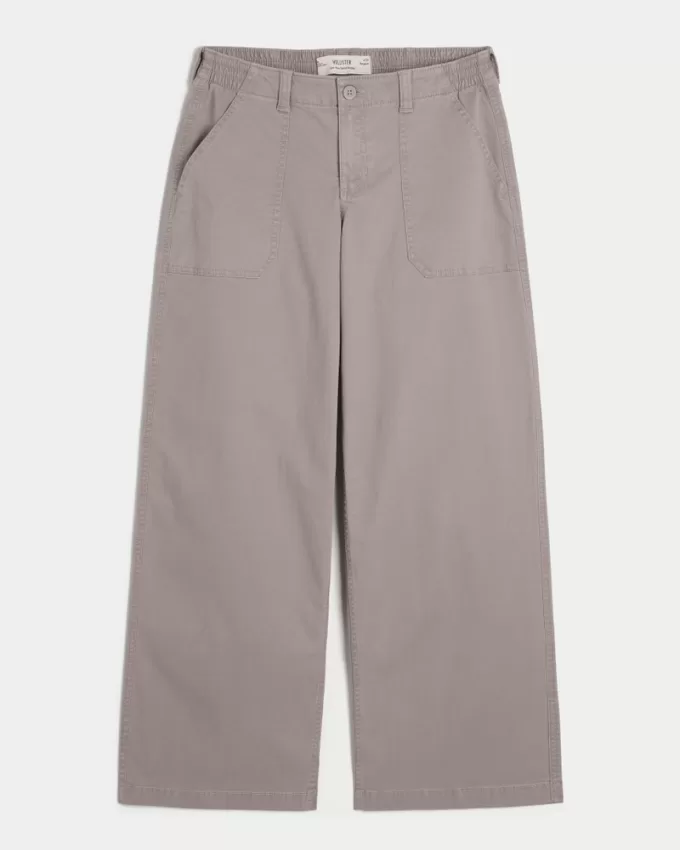Low-Rise Twill Super Baggy Pants,Low-Rise Twill Super Baggy Pants
