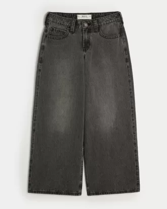 Low-Rise Washed Black Super Baggy Jeans,Low-Rise Washed Black Super Baggy Jeans
