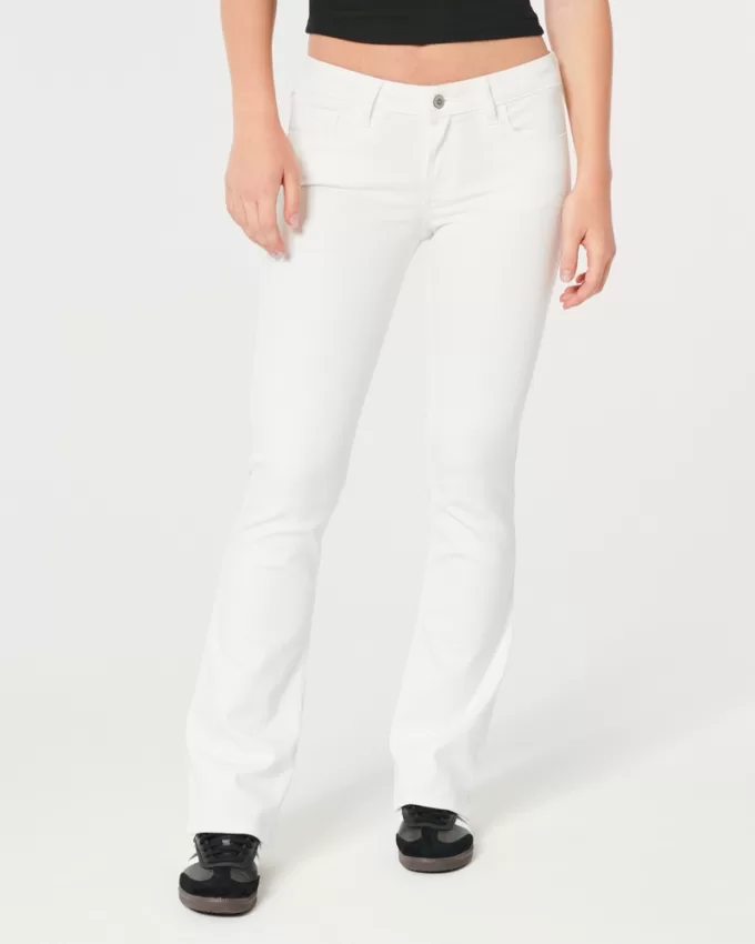 Low-Rise White Boot Jeans,Low-Rise White Boot Jeans