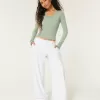 Low-Rise Wide-Leg Pants,Low-Rise Wide-Leg Pants