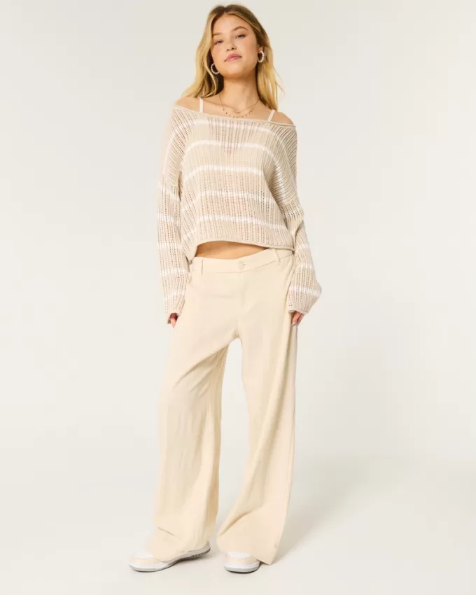 Low-Rise Wide-Leg Pants,Low-Rise Wide-Leg Pants