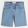 Medium Wash Baggy Jean Shorts,Medium Wash Baggy Jean Shorts