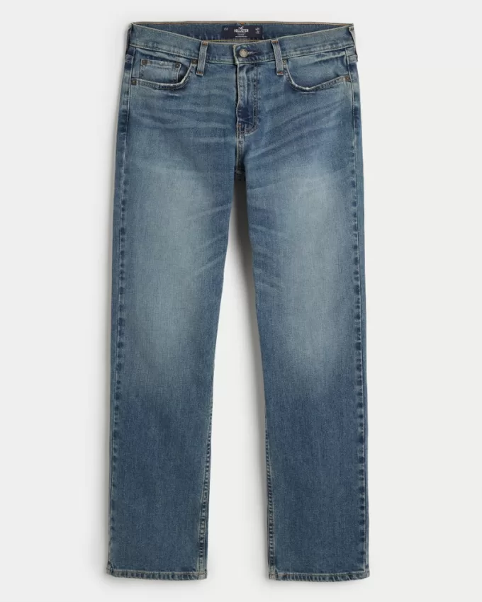 Medium Wash Straight Jeans,Medium Wash Straight Jeans