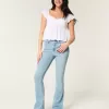 Mid-Rise Light Wash Boot Jeans,Mid-Rise Light Wash Boot Jeans