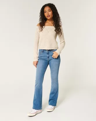 Mid-Rise Medium Wash Boot Jeans,Mid-Rise Medium Wash Boot Jeans