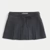 Mid-Rise Pleated Mini Skort,Mid-Rise Pleated Mini Skort