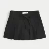 Mid-Rise Pleated Mini Skort,Mid-Rise Pleated Mini Skort