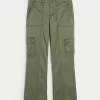 Mid-Rise Relaxed Cargo Boot Pants,Mid-Rise Relaxed Cargo Boot Pants