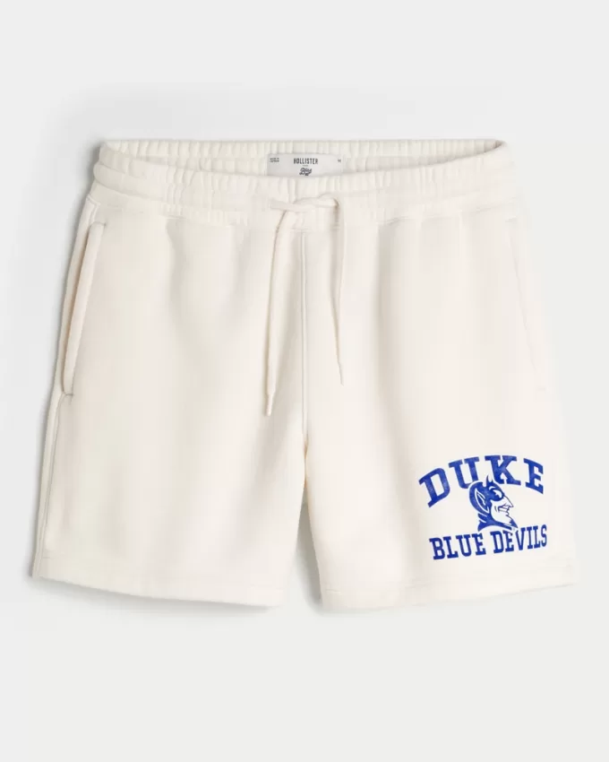 Mid-Thigh Fleece Duke Blue Devils Graphic Shorts,Mid-Thigh Fleece Duke Blue Devils Graphic Shorts