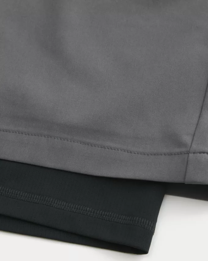 Mid-Thigh Hybrid Active Shorts,Mid-Thigh Hybrid Active Shorts