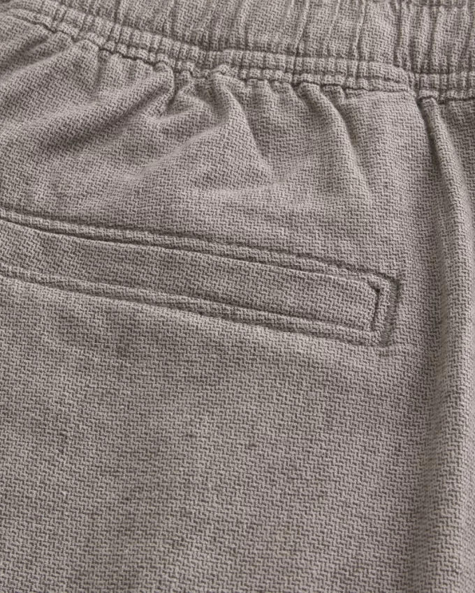 Mid-Thigh Linen-Blend Pull-On Shorts,Mid-Thigh Linen-Blend Pull-On Shorts