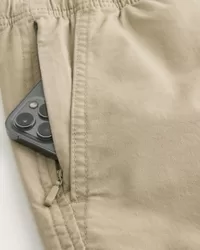 Mid-Thigh Twill Pull-On Shorts,Mid-Thigh Twill Pull-On Shorts