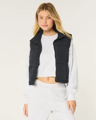 Mini Zip-Up Puffer Vest,Mini Zip-Up Puffer Vest