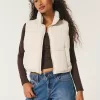 Mini Zip-Up Puffer Vest,Mini Zip-Up Puffer Vest