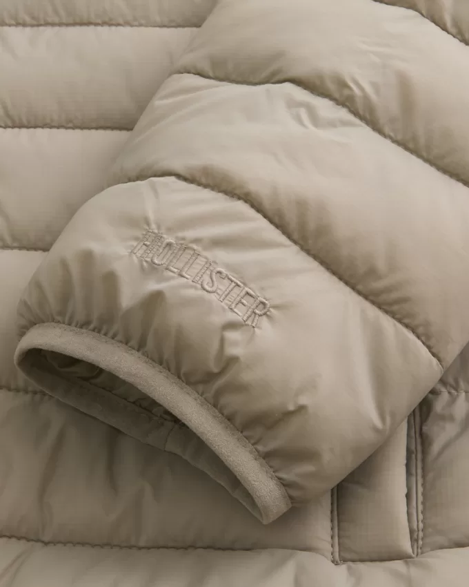 Mock-Neck Puffer Jacket,Mock-Neck Puffer Jacket