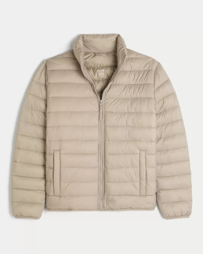 Mock-Neck Puffer Jacket,Mock-Neck Puffer Jacket