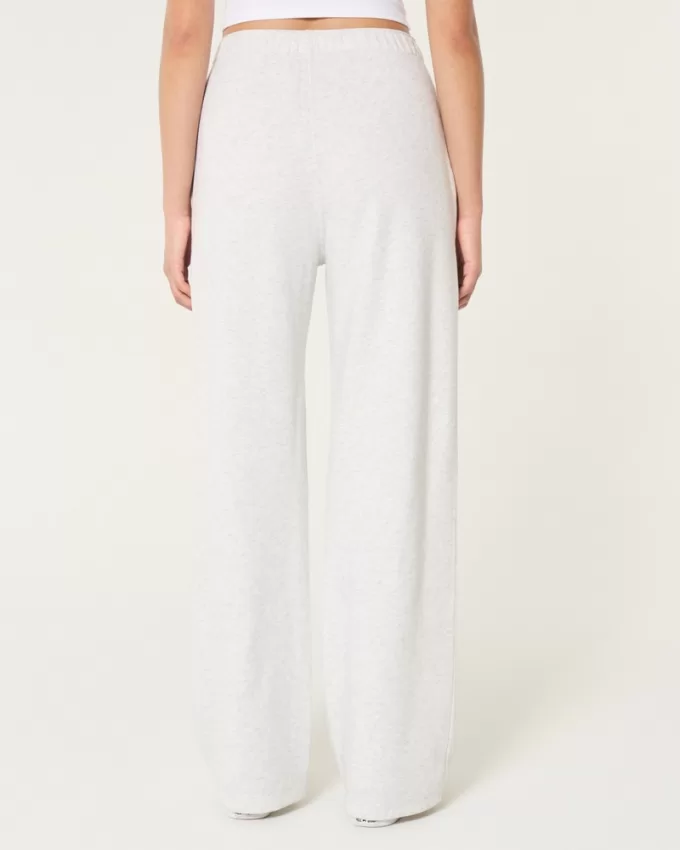 NYC Graphic Fleece Wide-Leg Pants,NYC Graphic Fleece Wide-Leg Pants