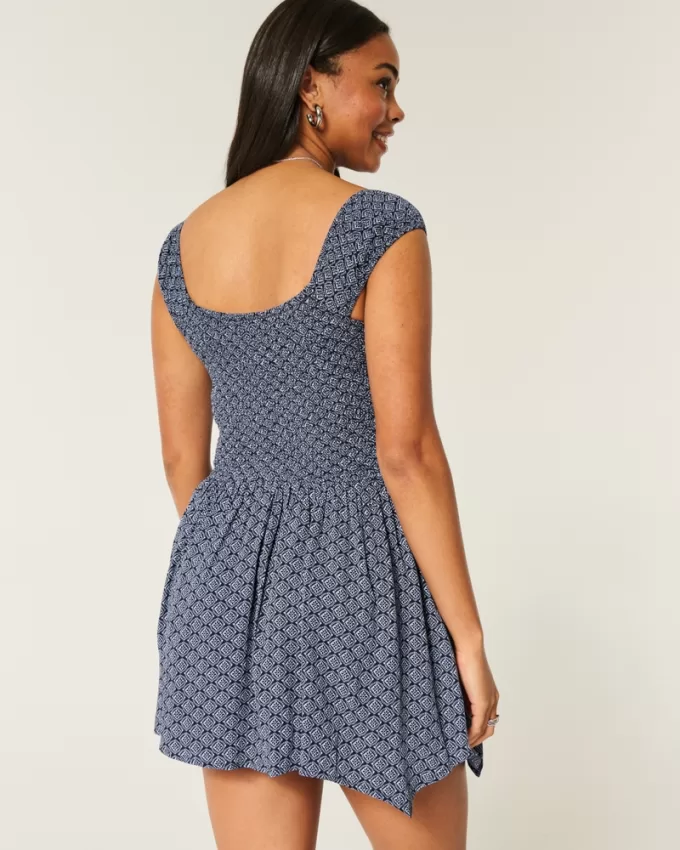 Off-the-Shoulder Asymmetrical Hem Mini Dress,Off-the-Shoulder Asymmetrical Hem Mini Dress