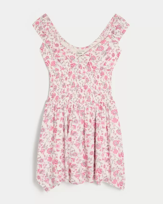 Off-the-Shoulder Asymmetrical Hem Mini Dress,Off-the-Shoulder Asymmetrical Hem Mini Dress