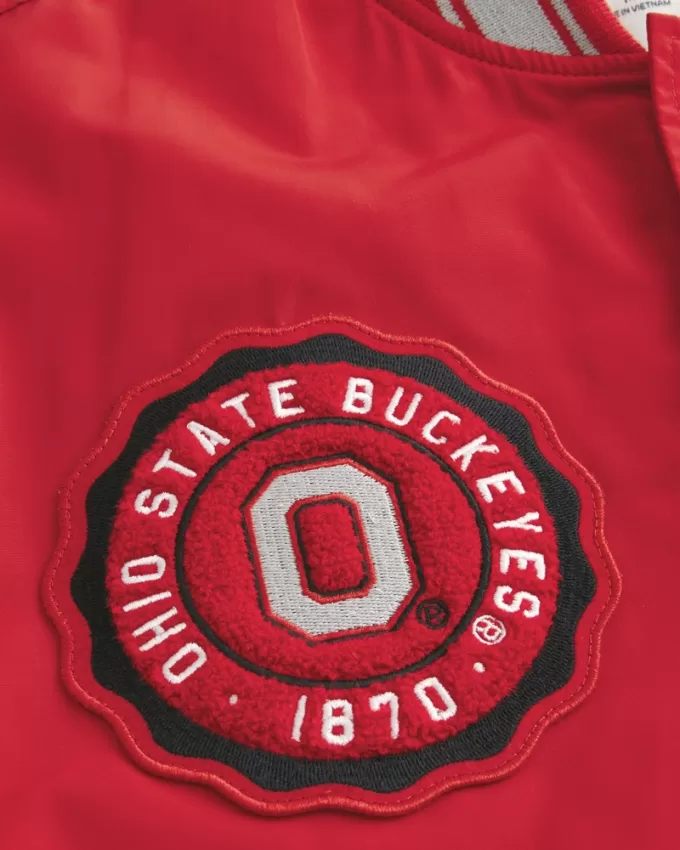 Ohio State Buckeyes Graphic Bomber Jacket,Ohio State Buckeyes Graphic Bomber Jacket