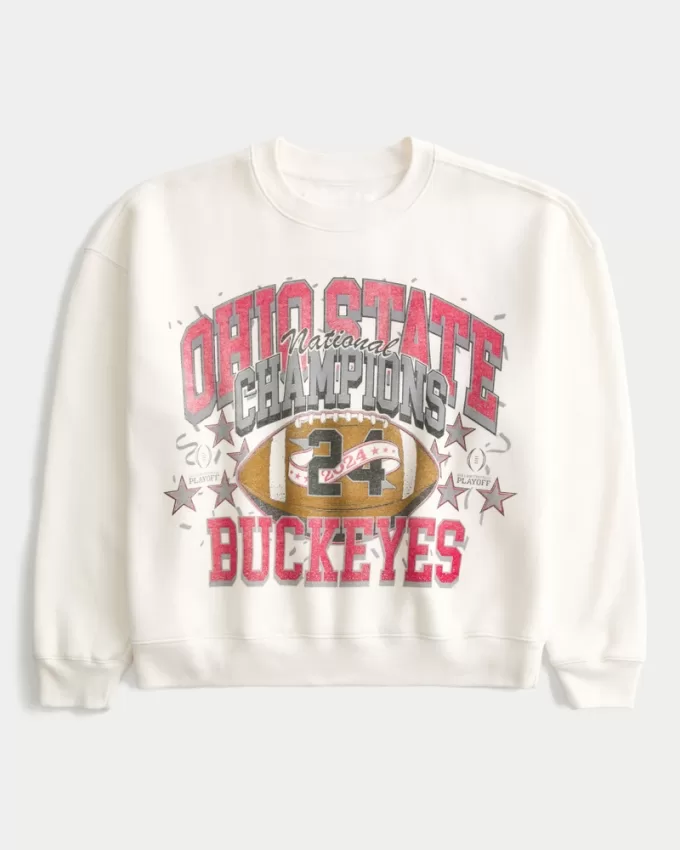 Ohio State Buckeyes National Champions Graphic Crew Sweatshirt,Ohio State Buckeyes National Champions Graphic Crew Sweatshirt