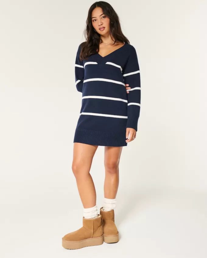 On/Off the shoulder Jersey Sweater Dress,On/Off the shoulder Jersey Sweater Dress