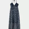 Open Back Halter Maxi Dress,Open Back Halter Maxi Dress