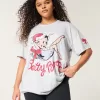 Oversized Betty Boop Graphic Tee,Oversized Betty Boop Graphic Tee