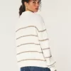 Oversized Cable-Knit Half-Zip Sweater,Oversized Cable-Knit Half-Zip Sweater