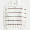 Oversized Cable-Knit Half-Zip Sweater,Oversized Cable-Knit Half-Zip Sweater