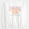 Oversized Clemson University Off-the-Shoulder Sweatshirt,Oversized Clemson University Off-the-Shoulder Sweatshirt