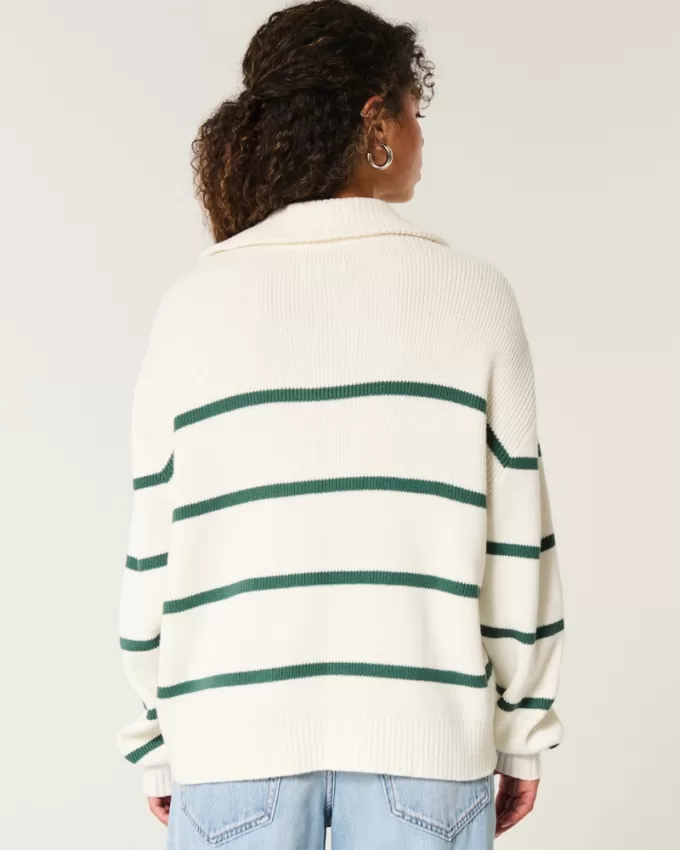 Oversized Half-Zip Sweater,Oversized Half-Zip Sweater