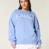 Oversized Kauai Graphic Crew Sweatshirt,Oversized Kauai Graphic Crew Sweatshirt