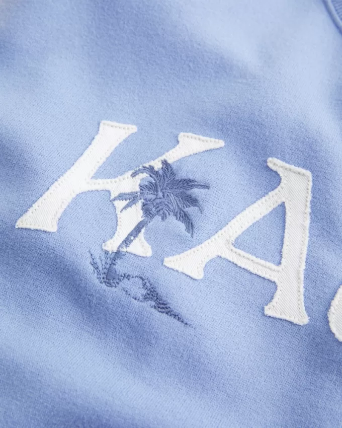 Oversized Kauai Graphic Crew Sweatshirt,Oversized Kauai Graphic Crew Sweatshirt