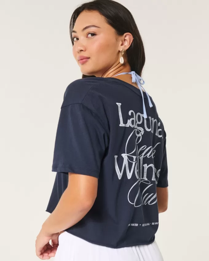 Oversized Laguna Wellness Club Graphic Tee,Oversized Laguna Wellness Club Graphic Tee