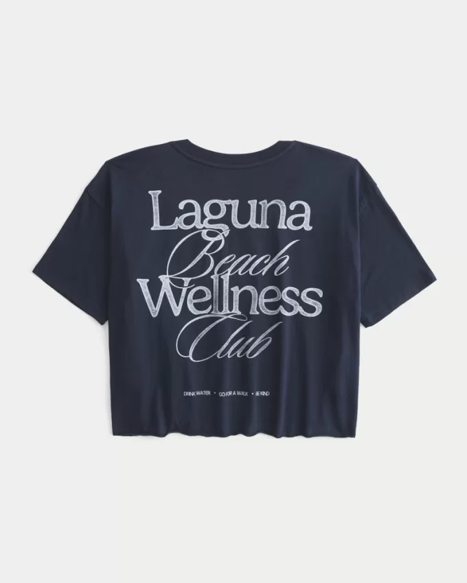 Oversized Laguna Wellness Club Graphic Tee,Oversized Laguna Wellness Club Graphic Tee
