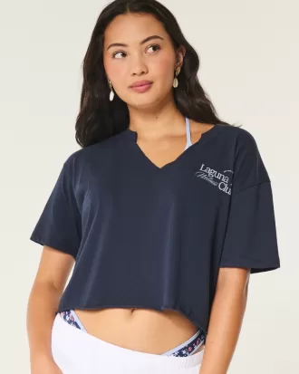 Oversized Laguna Wellness Club Graphic Tee,Oversized Laguna Wellness Club Graphic Tee