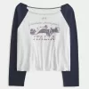 Oversized Long-Sleeve Racing Graphic Tee,Oversized Long-Sleeve Racing Graphic Tee