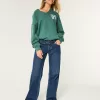 Oversized Notch-Neck Go Team Graphic Sweatshirt,Oversized Notch-Neck Go Team Graphic Sweatshirt Oversized Notch-Neck Go Team Graphic Sweatshirt,Oversized Notch-Neck Go Team Graphic Sweatshirt