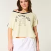 Oversized Off-the-Shoulder New York City Graphic Jersey,Oversized Off-the-Shoulder New York City Graphic Jersey