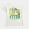 Oversized Off-the-Shoulder University of Oregon Graphic Tee,Oversized Off-the-Shoulder University of Oregon Graphic Tee