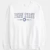 Oversized Penn State Graphic Notch-Neck Sweatshirt,Oversized Penn State Graphic Notch-Neck Sweatshirt