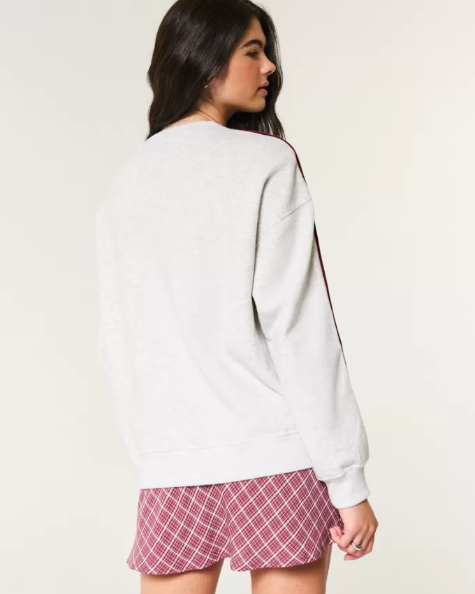 Oversized San Diego Graphic Crew Sweatshirt,Oversized San Diego Graphic Crew Sweatshirt