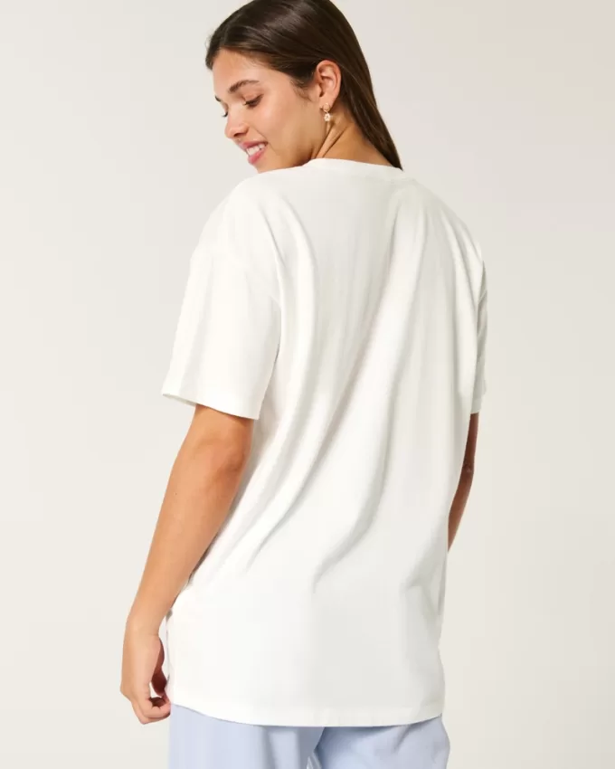 Oversized Swan Lake Graphic Tee,Oversized Swan Lake Graphic Tee